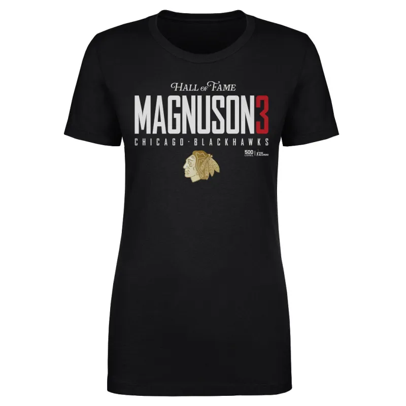 Keith Magnuson Chicago Blackhawks H.O.F. Elite WHT made by 500 Level