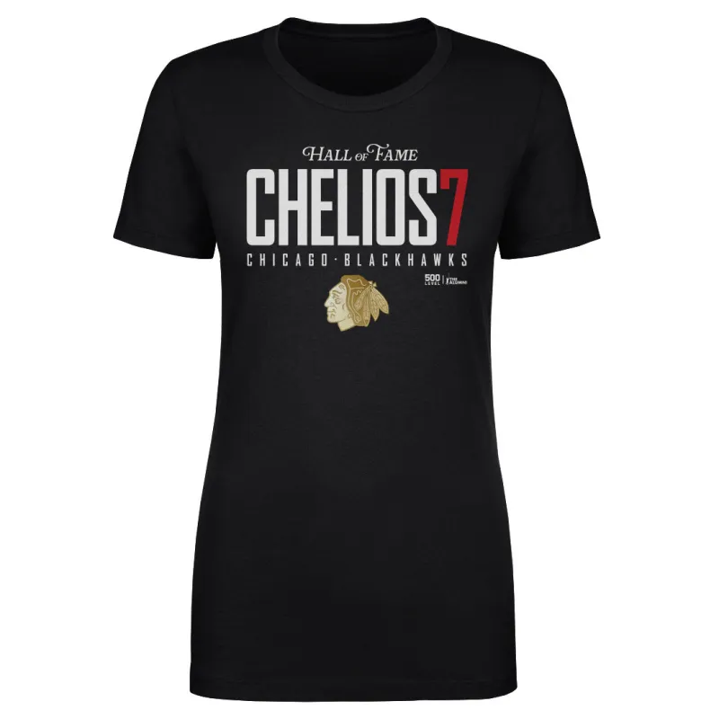 Chris Chelios Chicago Blackhawks H.O.F. Elite WHT made by 500 Level