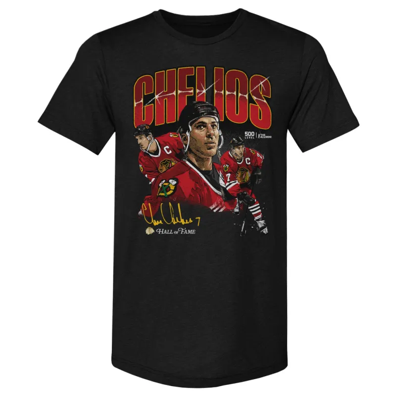 Chris Chelios Chicago Blackhawks Collage WHT made by 500 Level
