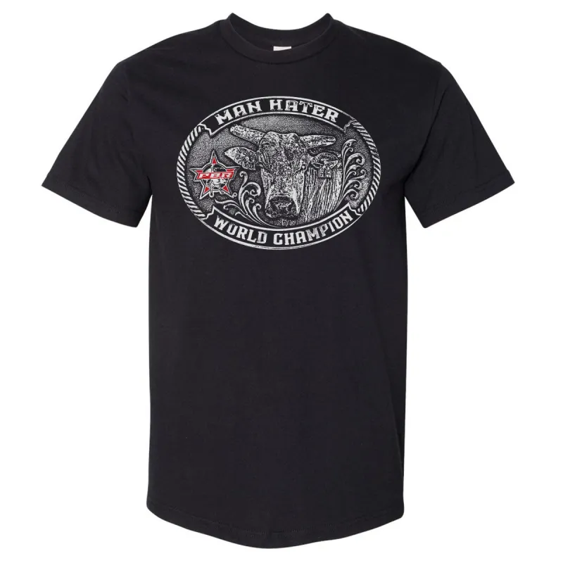 Man Hater PBR Emblem Belt Buckle WHT made by 500 Level