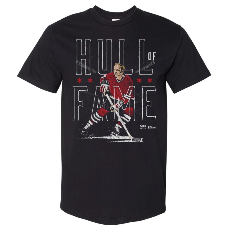 Bobby Hull Chicago Hull Of Fame WHT made by 500 Level