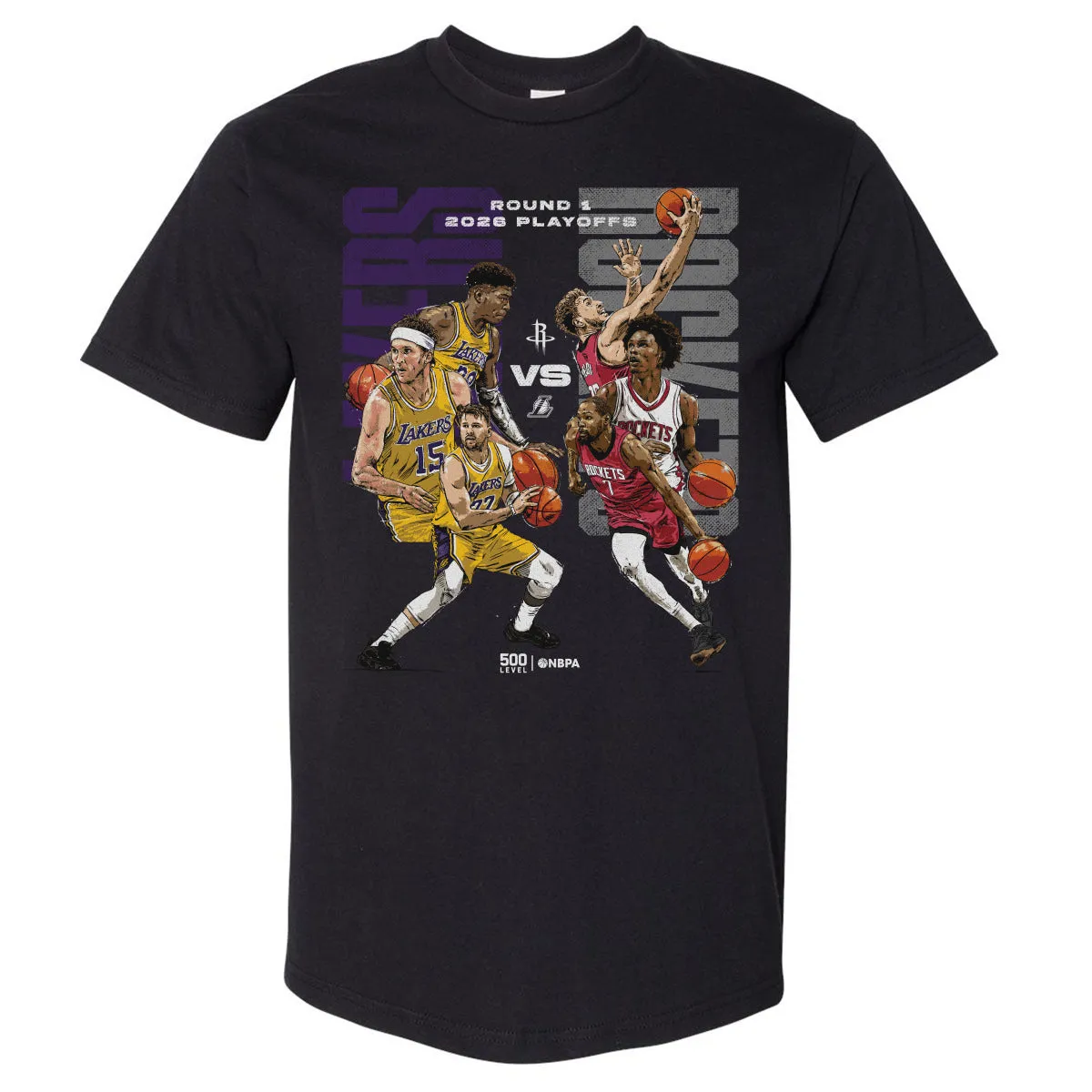 2026 NBA Playoffs Houston Rockets Vs. Los Angeles Lakers WHT sold by 500 Level