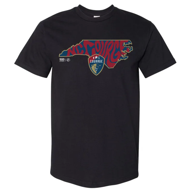 North Carolina Courage Groovy Team State WHT made by 500 Level