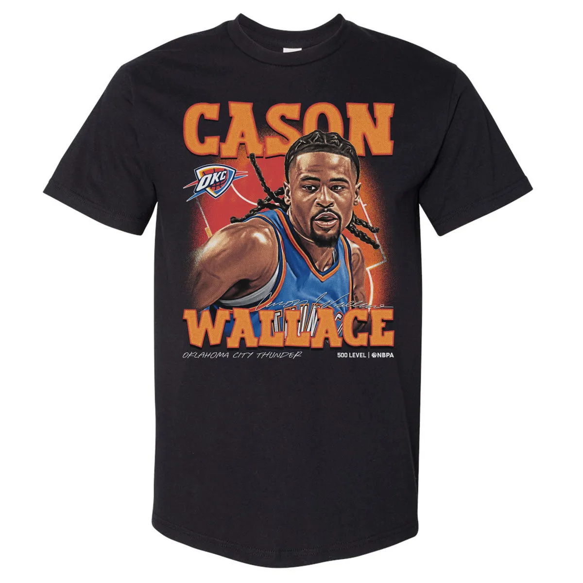 Cason Wallace Oklahoma City Thunder Airbrush WHT sold by 500 Level