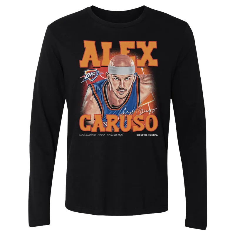 Alex Caruso Oklahoma City Thunder Airbrush WHT made by 500 Level
