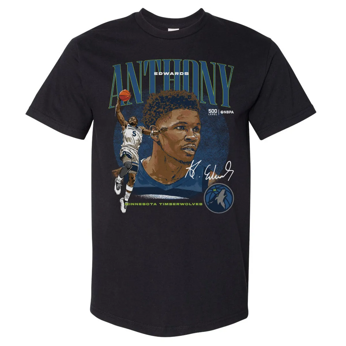 Anthony Edwards Minnesota Timberwolves Dual WHT sold by 500 Level