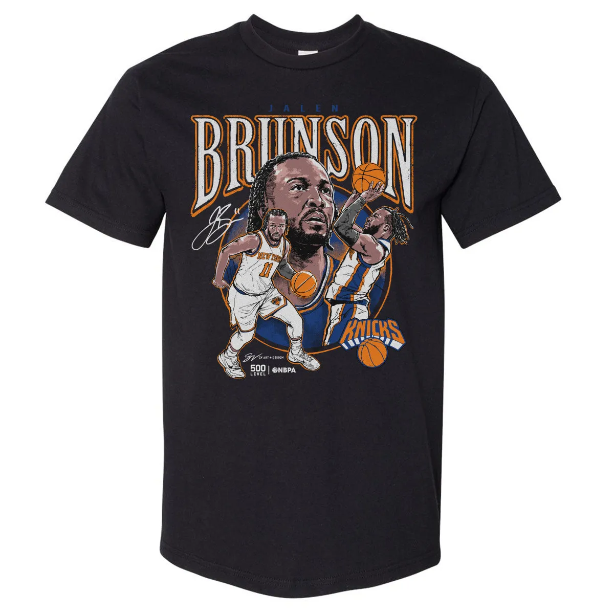 Jalen Brunson New York Knicks Trio WHT sold by 500 Level