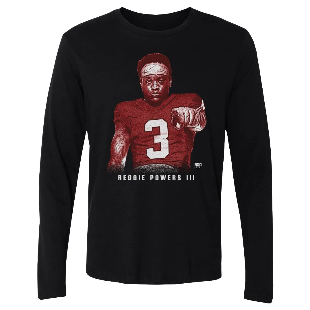 Reggie Powers III College Pose 2 WHT sold by 500 Level