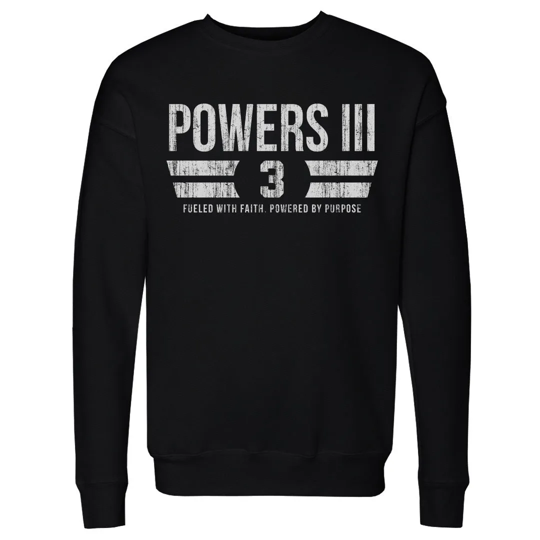 Reggie Powers III College Font WHT sold by 500 Level