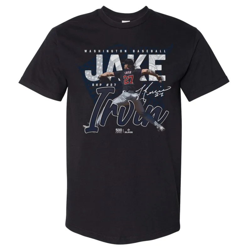 Jake Irvin Washington Player Name WHT made by 500 Level