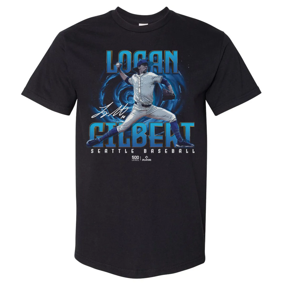 Logan Gilbert Seattle Player Name WHT sold by 500 Level