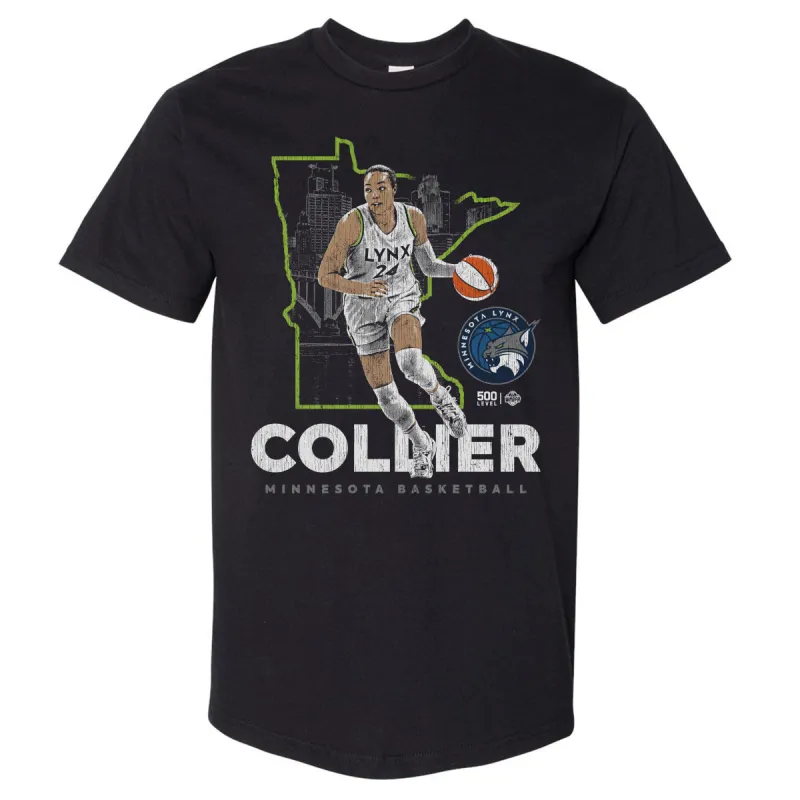 Napheesa Collier Minnesota Lynx Map Skyline WHT made by 500 Level