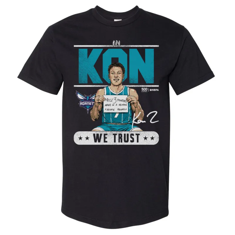 Kon Knueppel Charlotte Hornets Rookie Record Trust WHT made by 500 Level