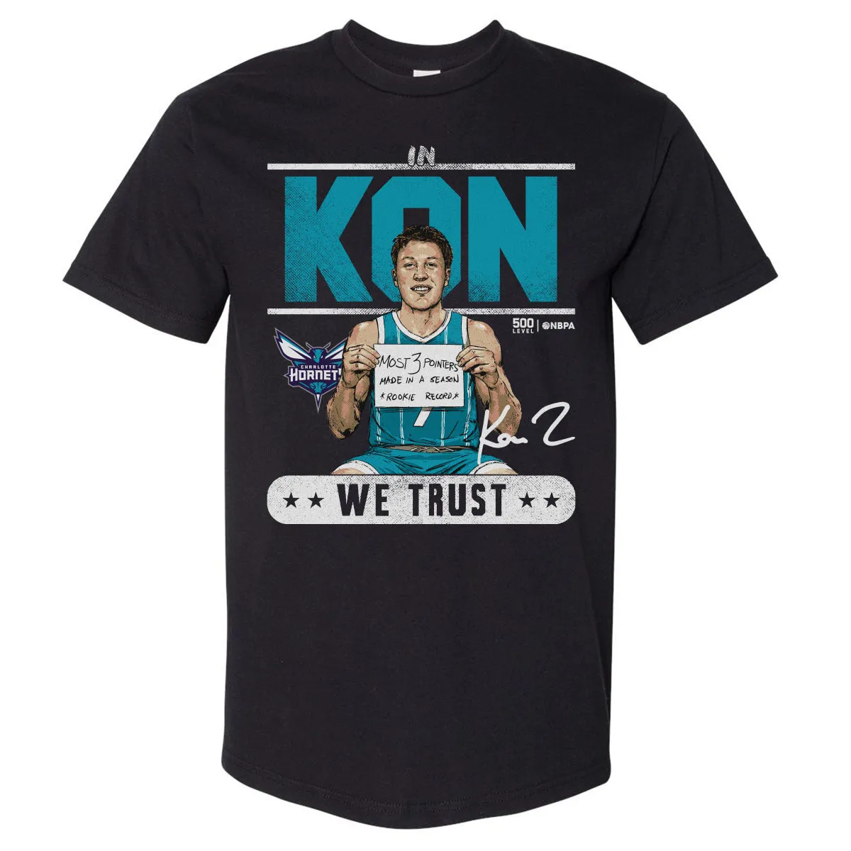 Kon Knueppel Charlotte Hornets Rookie Record Trust WHT sold by 500 Level