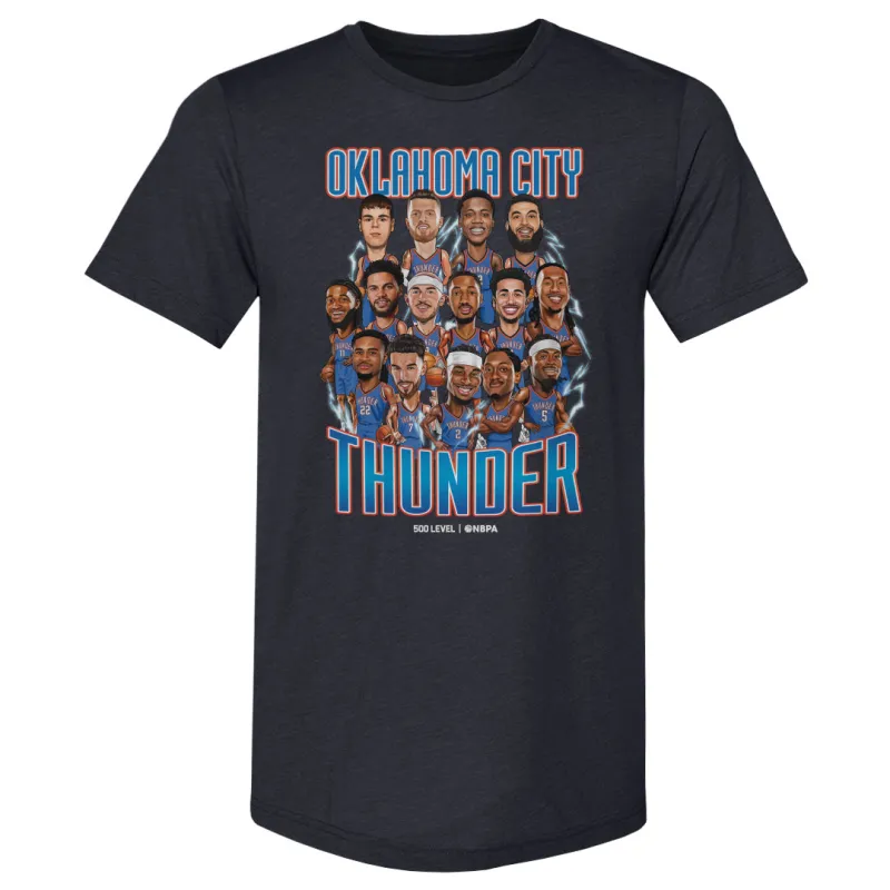 Oklahoma City Thunder 2026 Playoffs Caricatures WHT made by 500 Level