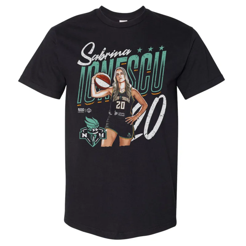 Sabrina Ionescu New York Liberty Player Pose WHT made by 500 Level