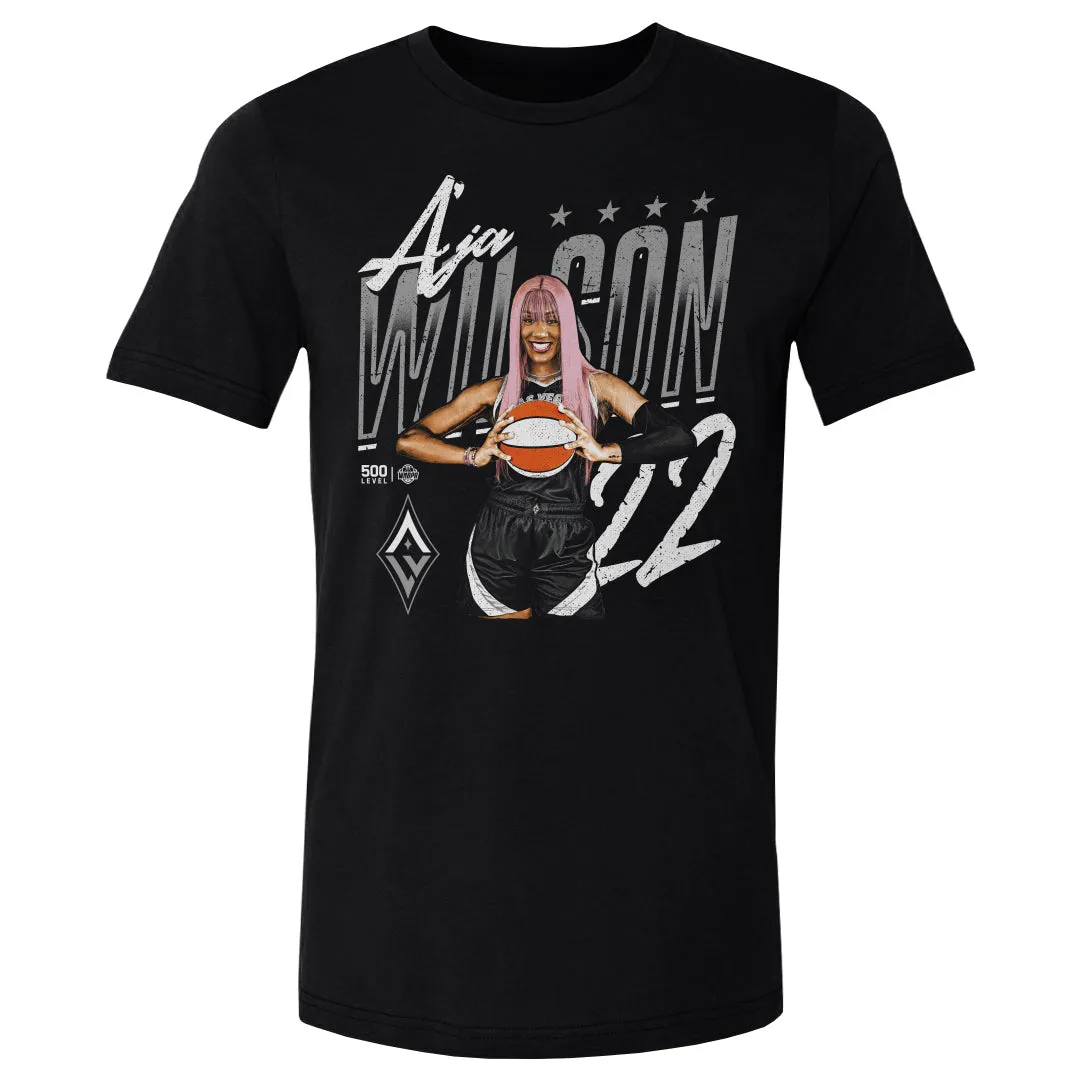 A'ja Wilson Las Vegas Aces Player Pose WHT sold by 500 Level