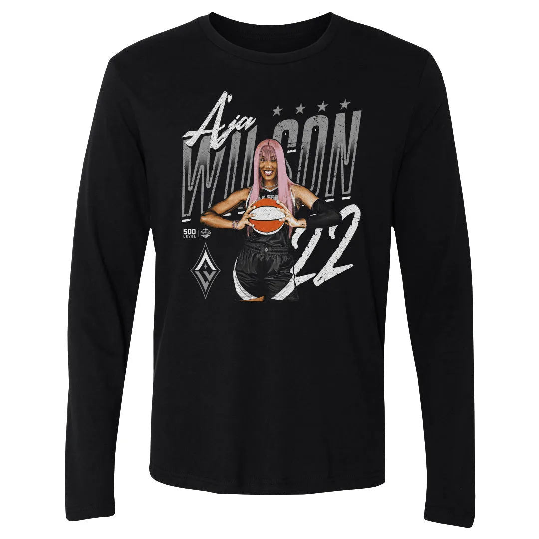 A'ja Wilson Las Vegas Aces Player Pose WHT sold by 500 Level