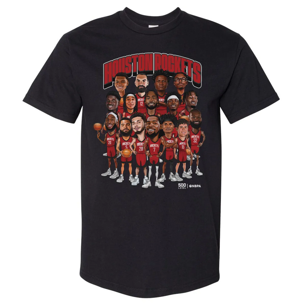 Houston Rockets 2026 Playoffs Caricatures WHT sold by 500 Level