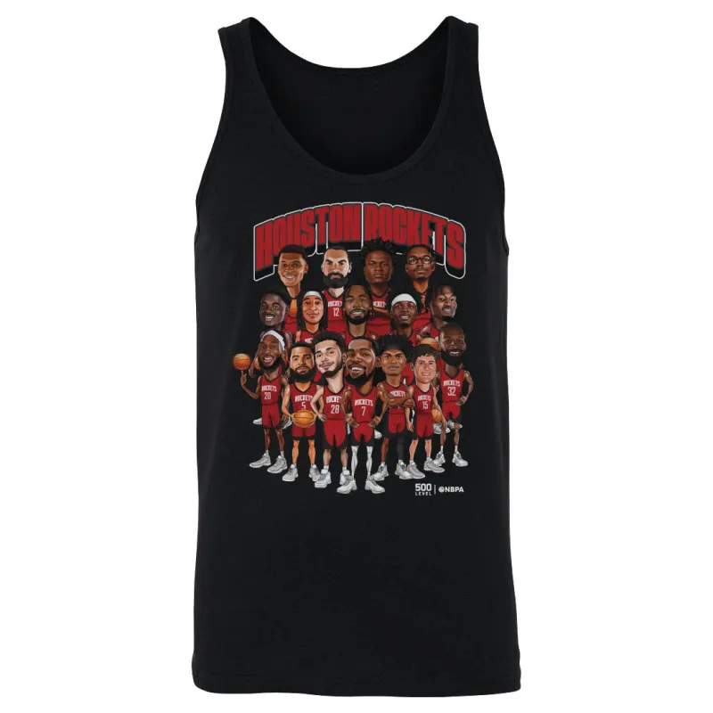 Houston Rockets 2026 Playoffs Caricatures WHT made by 500 Level