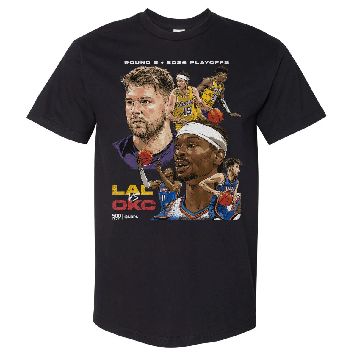 2026 NBA Playoffs Los Angeles Lakers Vs. Oklahoma City Thunder WHT sold by 500 Level