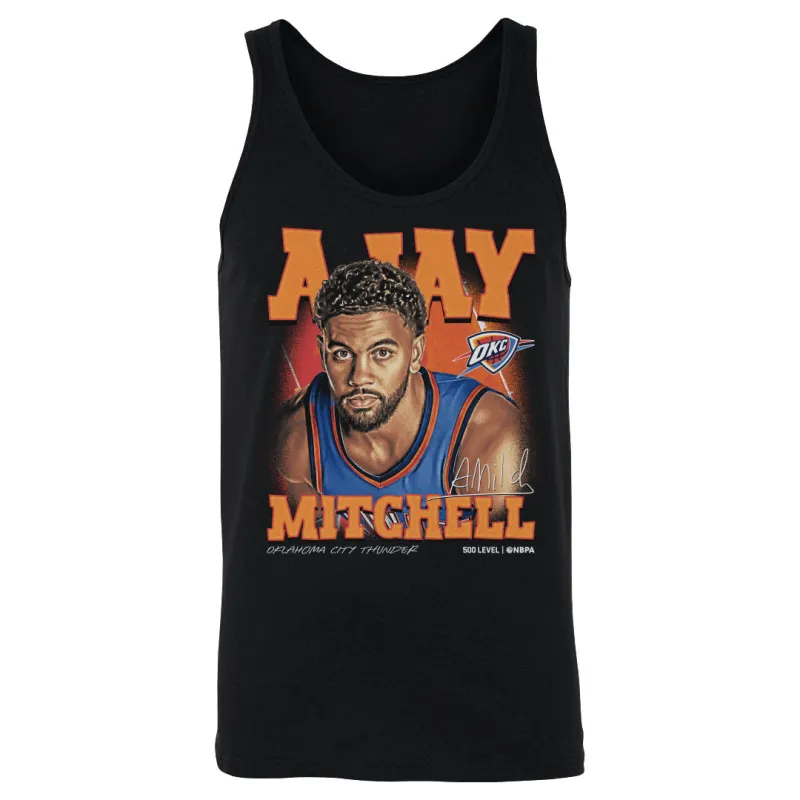 Ajay Mitchell Oklahoma City Thunder Airbrush WHT made by 500 Level