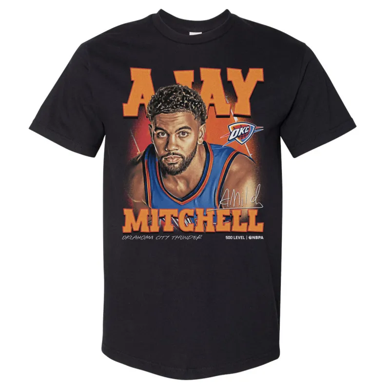 Ajay Mitchell Oklahoma City Thunder Airbrush WHT made by 500 Level