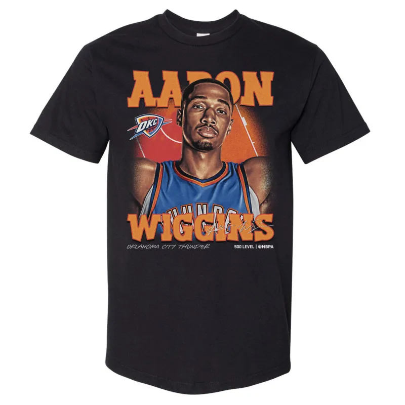 Aaron Wiggins Oklahoma City Thunder Airbrush WHT made by 500 Level