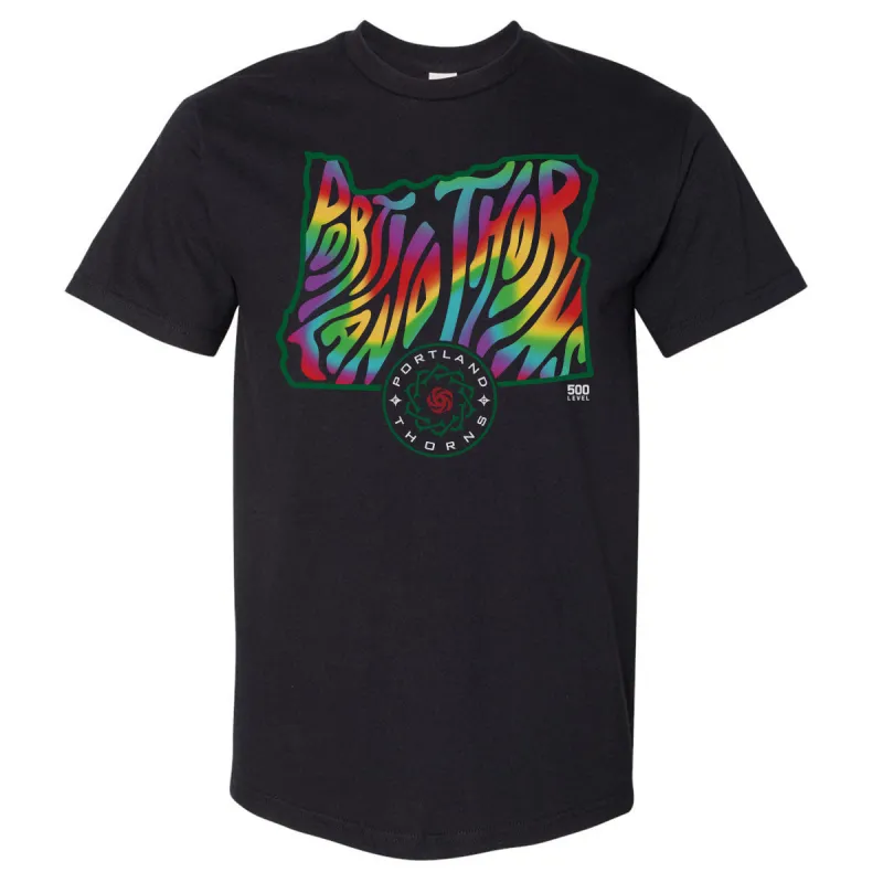 Portland Thorns FC Groovy Pride State WHT made by 500 Level