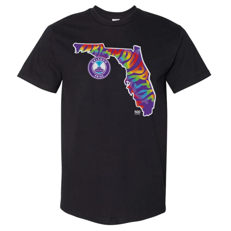 Orlando Pride Groovy Pride State WHT made by 500 Level