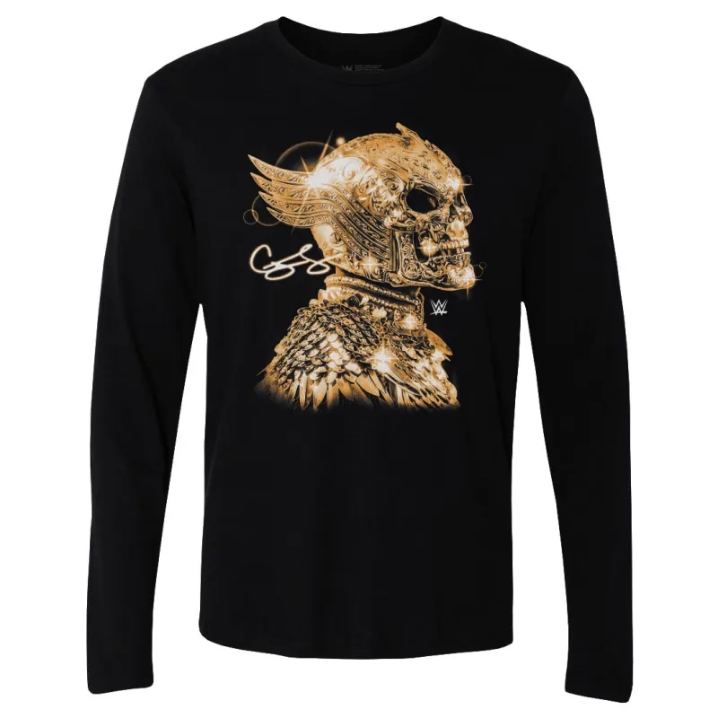 Cody Rhodes Skull Mask Gold WHT made by 500 Level