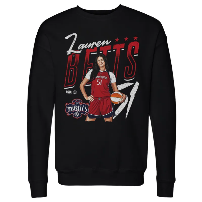 Lauren Betts Washington Mystics Player Pose WHT made by 500 Level