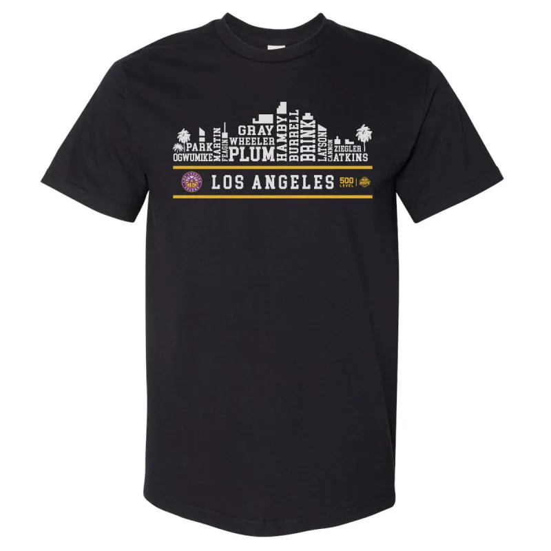 Los Angeles Sparks 2026 Roster Skyline WHT made by 500 Level