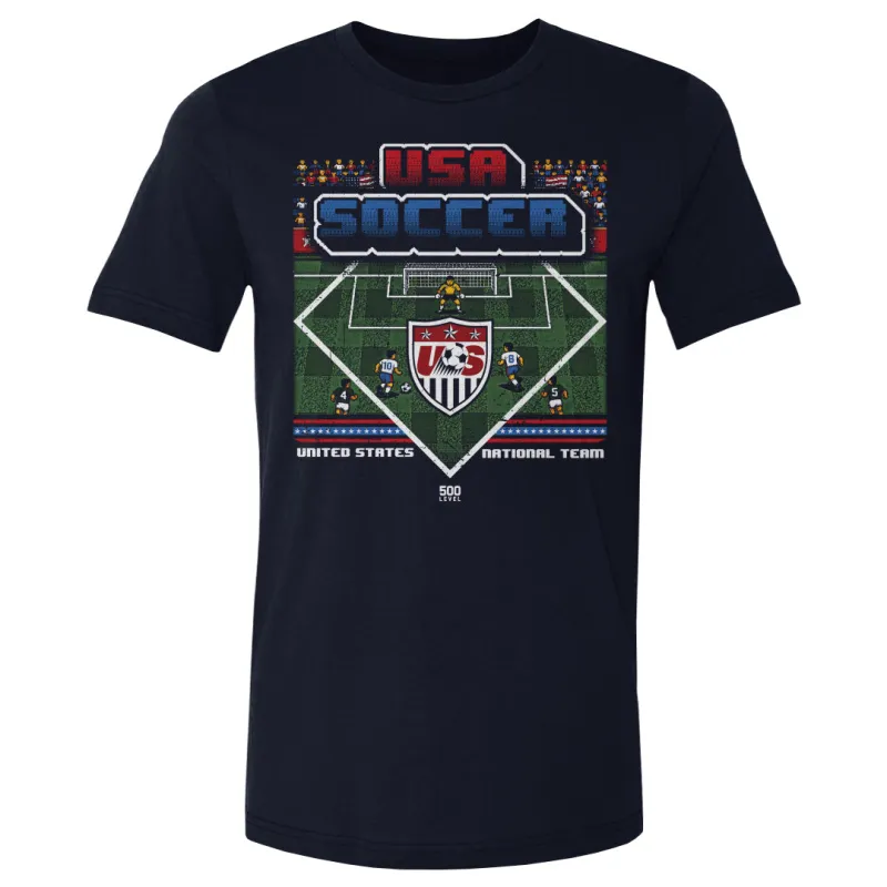 U.S. Soccer Retro 8-bit WHT made by 500 Level