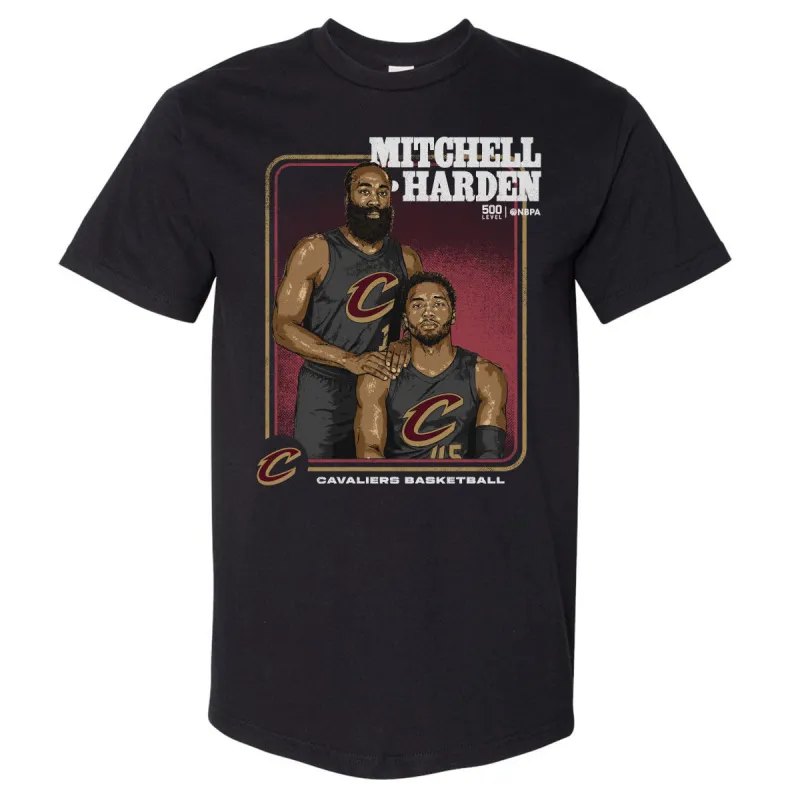 Donovan Mitchell & James Harden Cleveland Cavaliers Step Brothers WHT made by 500 Level