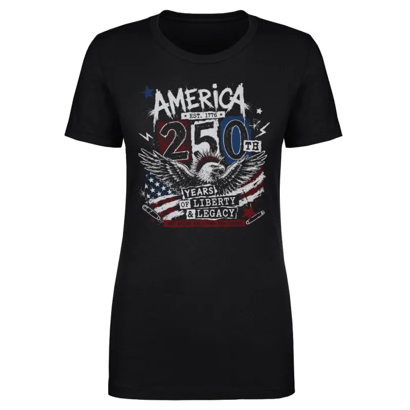 USA America 250th Anniversary Eagle WHT made by 500 Level