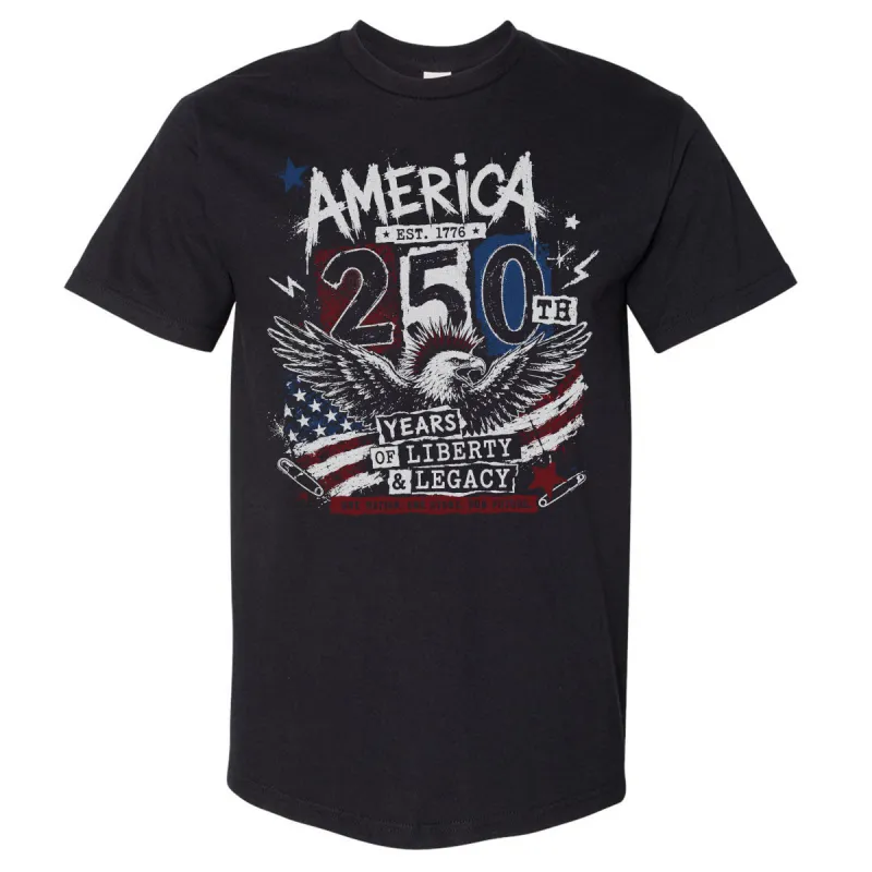 USA America 250th Anniversary Eagle WHT made by 500 Level