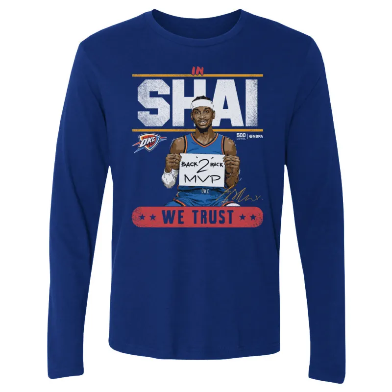 Shai Gilgeous-Alexander Oklahoma City Thunder Back 2 Back MVP WHT made by 500 Level