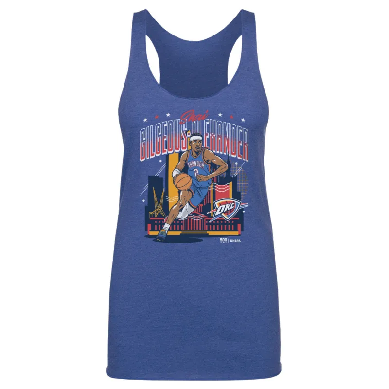 Shai Gilgeous-Alexander Oklahoma City Thunder Skyline WHT made by 500 Level