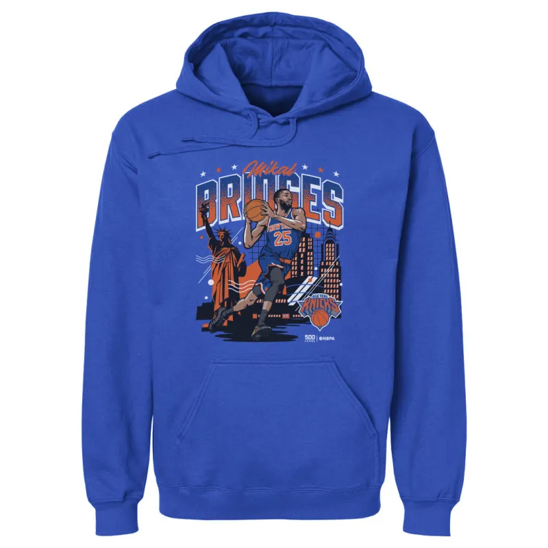 Mikal Bridges New York Knicks Skyline WHT made by 500 Level