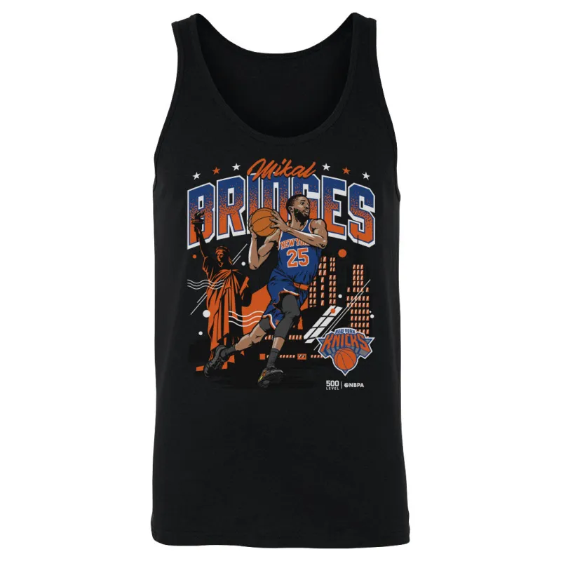 Mikal Bridges New York Knicks Skyline WHT made by 500 Level