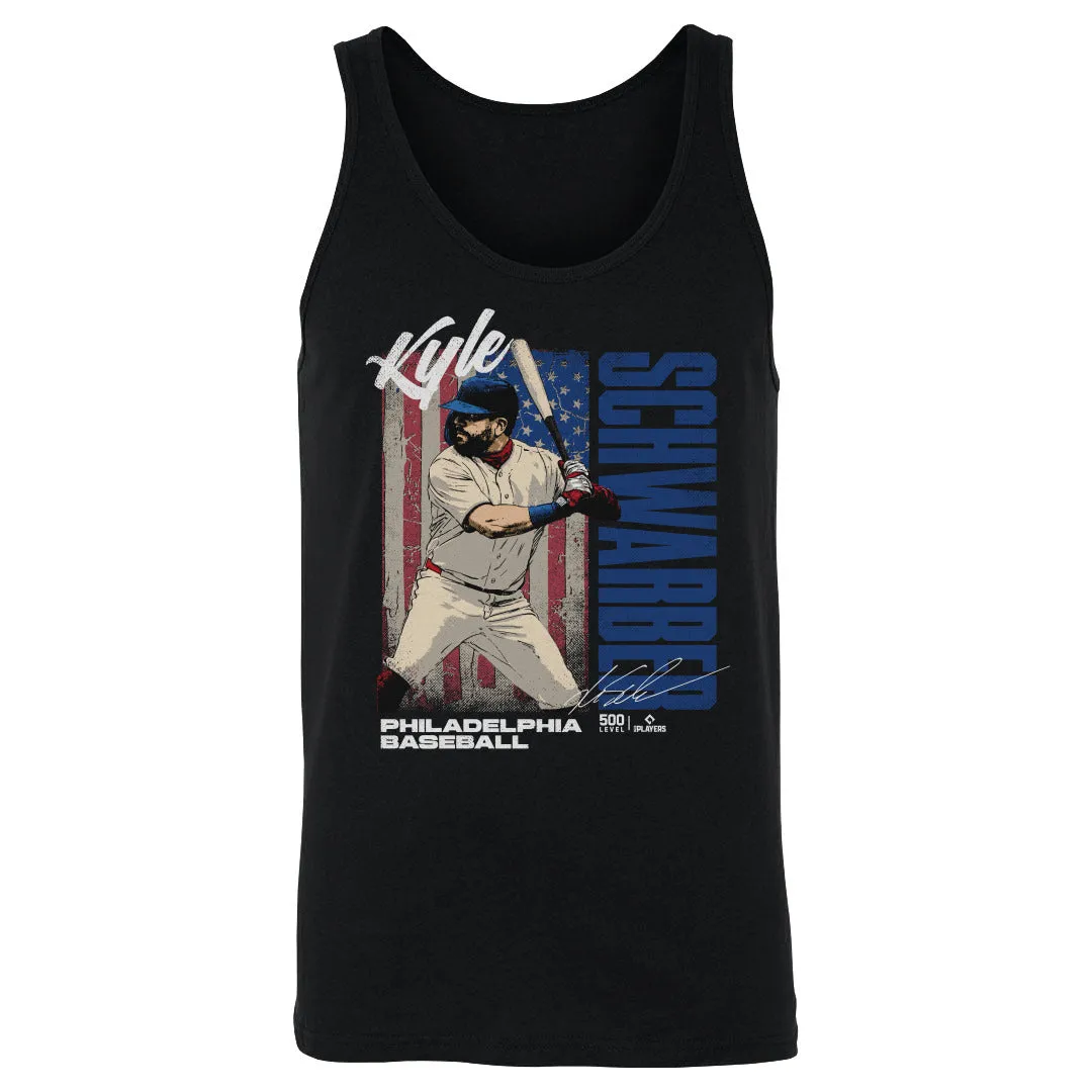 Kyle Schwarber Philadelphia USA Flag WHT sold by 500 Level