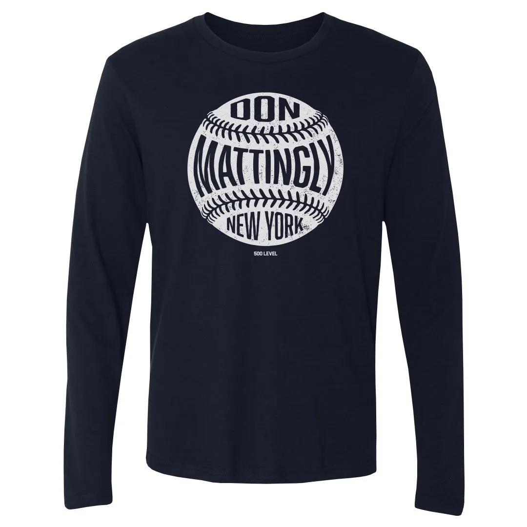 Don Mattingly New York Y Vintage Baseball WHT sold by 500 Level