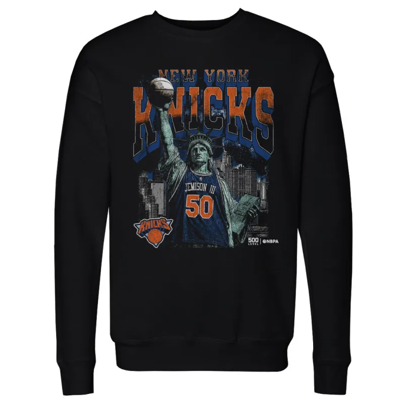 Trey Jemison III New York Knicks Statue Of Liberty WHT made by 500 Level