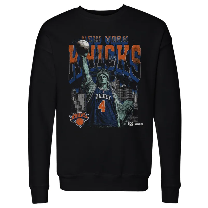Pacome Dadiet New York Knicks Statue Of Liberty WHT made by 500 Level