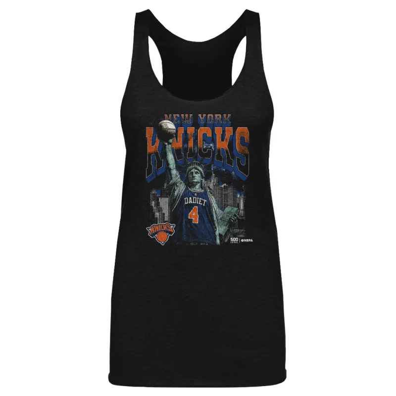 Pacome Dadiet New York Knicks Statue Of Liberty WHT made by 500 Level