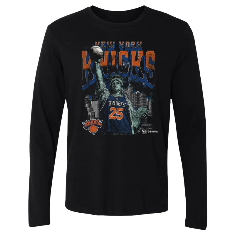 Mikal Bridges New York Knicks Statue Of Liberty WHT made by 500 Level