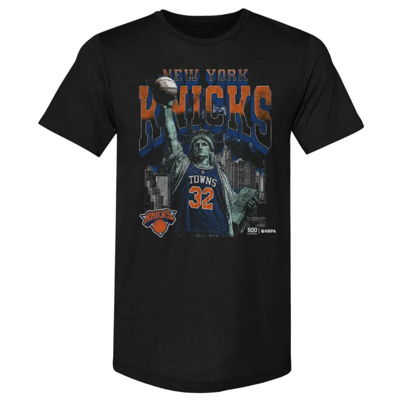 Karl-Anthony Towns New York Knicks Statue Of Liberty WHT made by 500 Level