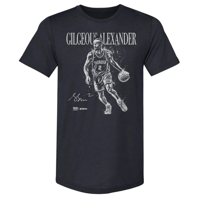 Shai Gilgeous-Alexander Oklahoma City Thunder Mono WHT made by 500 Level