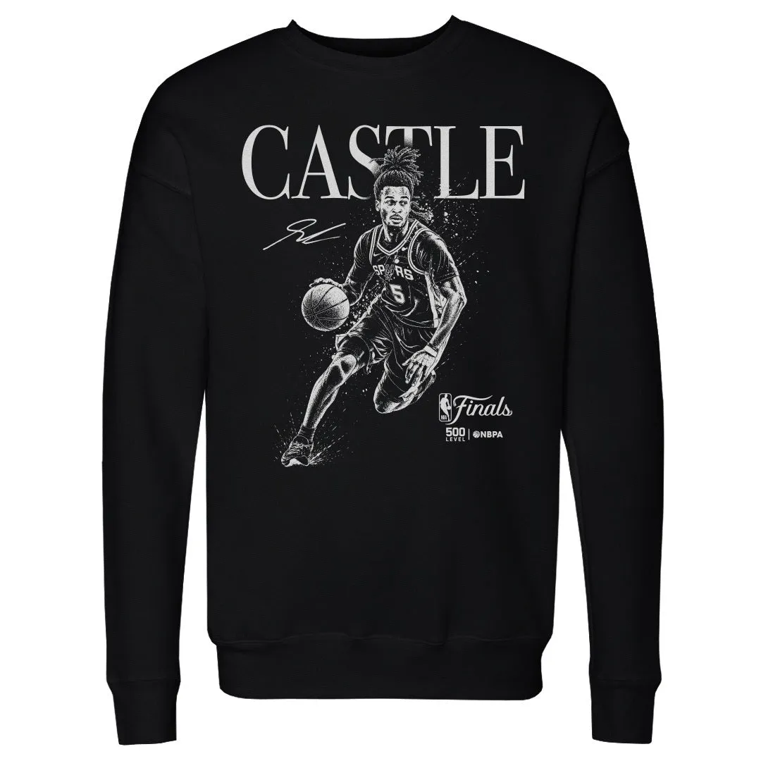 Stephon Castle San Antonio Spurs NBA Finals 2026 Mono WHT sold by 500 Level